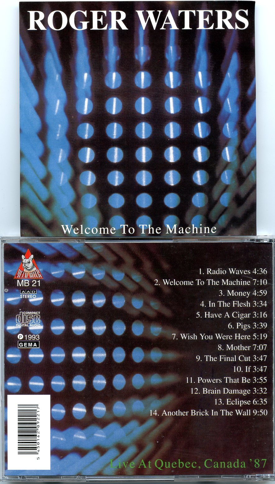 Roger Water - Welcome To The Machine ( Live In Quebec , Canada , 1987 )