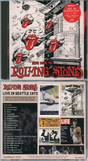 THE ROLLING STONES - Live in Seattle 1972 (  2 CD SET ) ( 2024 MAYFLOWER ) ( Seattle Center Coliseum, Seattle, WA, USA, June 4th, 1972, Late Show )