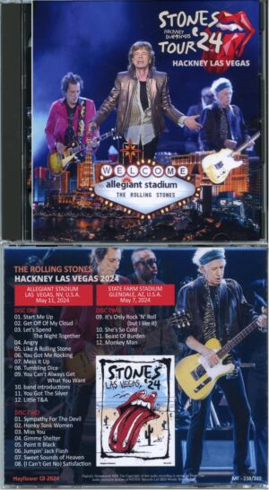 THE ROLLING STONES - Hackney Las Vegas ( 2 CD SET ) ( 2024 MAYFLOWER ) ( Allegiant Stadium, Las Vegas, NV, USA, May 11th, 2024 )