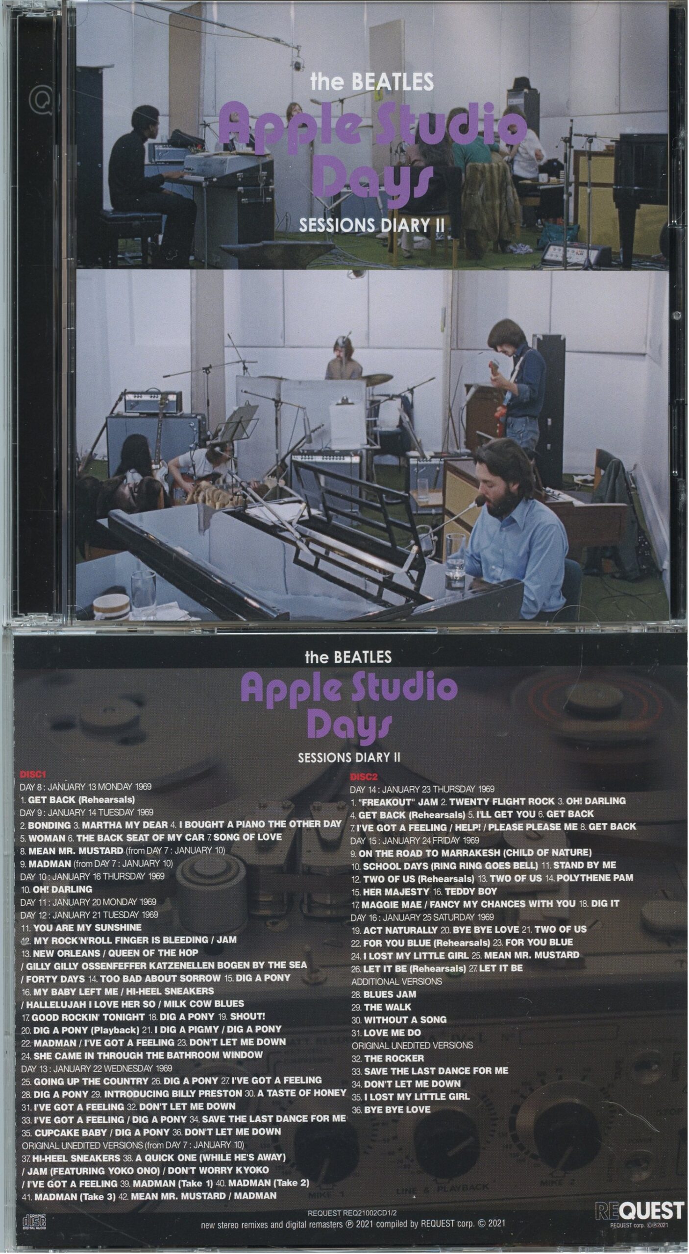 THE BEATLES -  Twickenham Studio Days Session Diary 2 ( 2 CD SET ) ( REQUEST ) ( Day 8 Monday January 13th to Day 16 Saturday January 25th, 1969 )