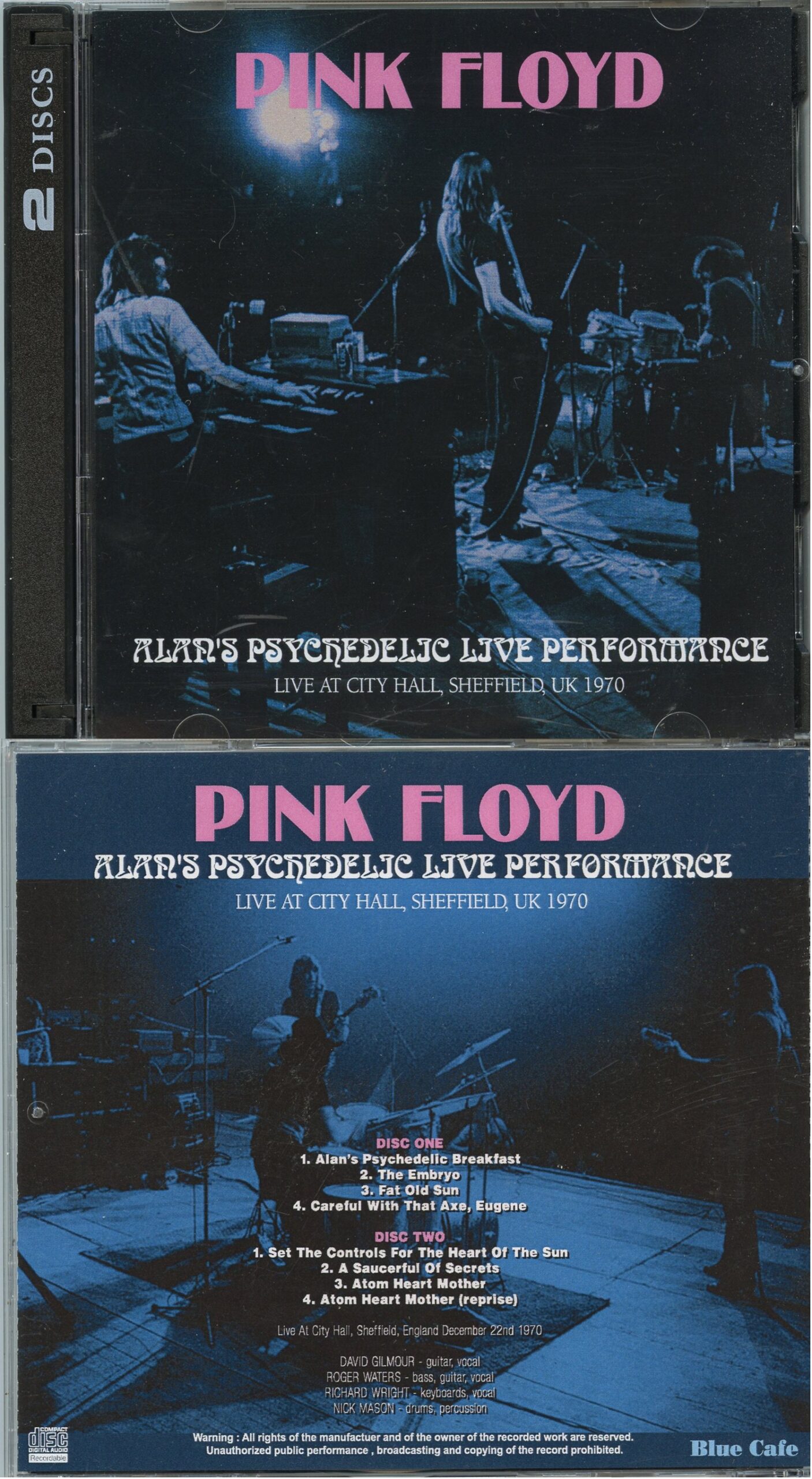 PINK FLOYD - Alan's Psychedelic Live Performance ( 2 CD ) ( Blue Cafe ) ( City Hall, Sheffield, UK, December 22nd, 1970 )