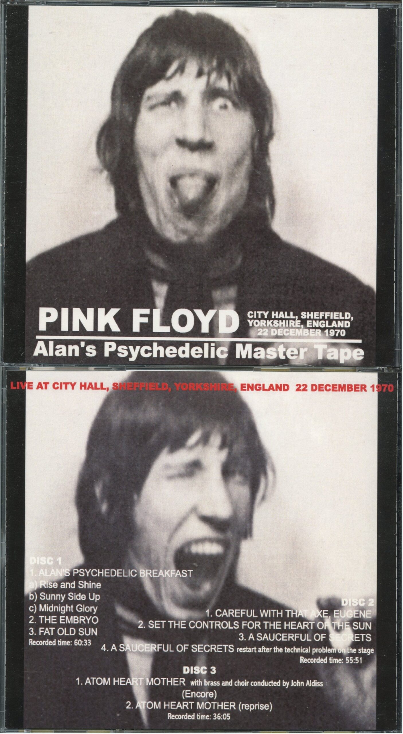 PINK FLOYD - Alan's Psychedelic Master Tape ( 3 CD SET ) ( AYANAMI )  ( City Hall, Sheffield, UK, December 22nd, 1970 )