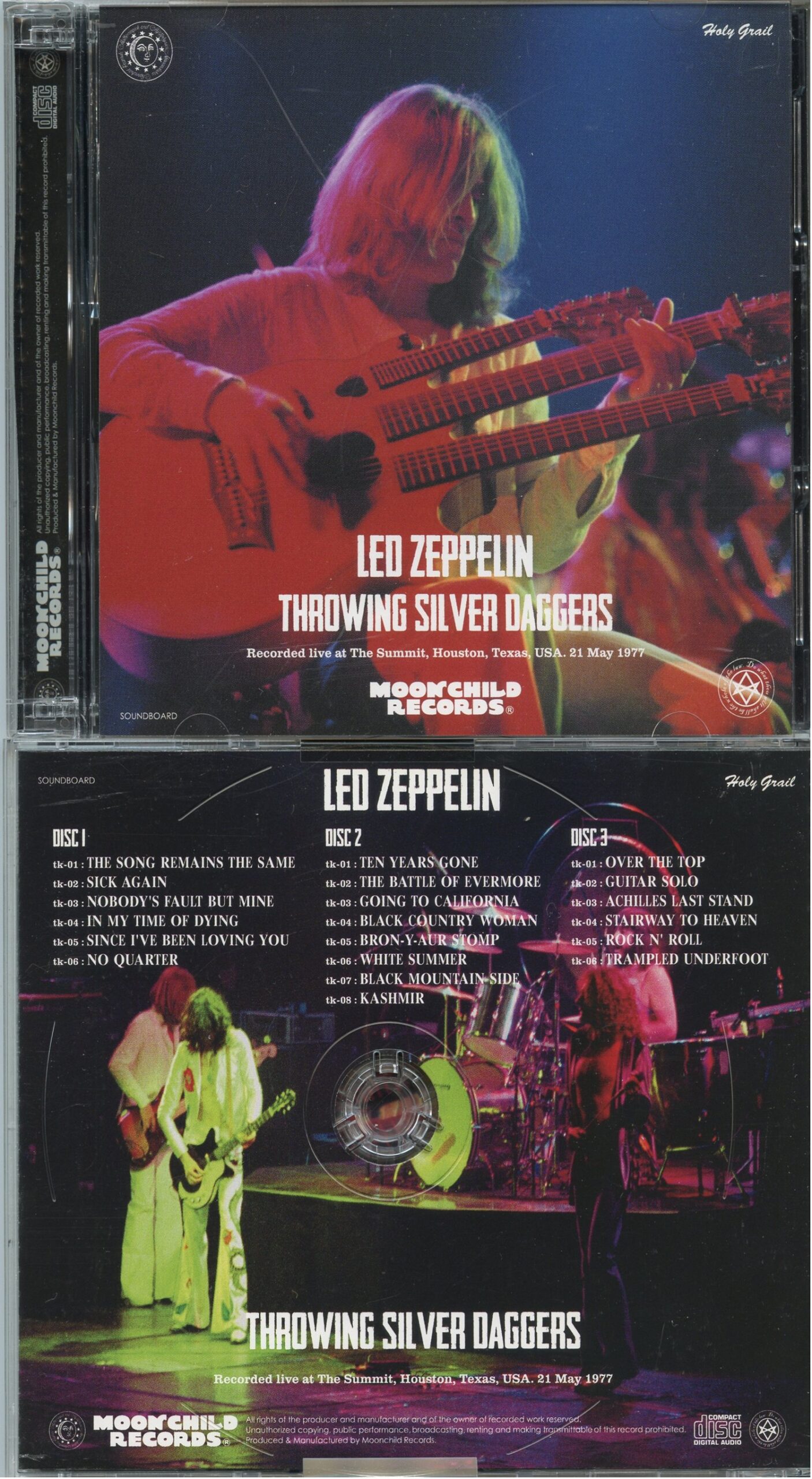 LED ZEPPELIN - Throwing Silver Daggers ( 3 CD SET )( MOONCHILD ) ( The Summit, Houston, Texas, USA, May 21st, 1977 )