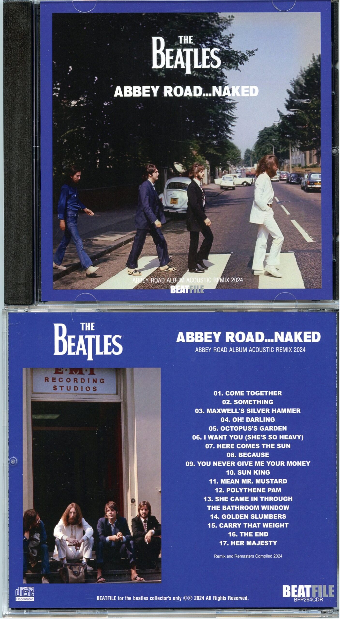 The Beatles - Abbey Road ... Naked ( BEATFILE ) ( Abbey Road Album Acoustic Remix 2024 )