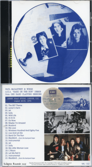 PAUL McCARTNEY - AKA Band On The Run Demos ( 2025 VALKYRIE ) ( Abbey Road Studios, August 26th to August 30th, 1974 )