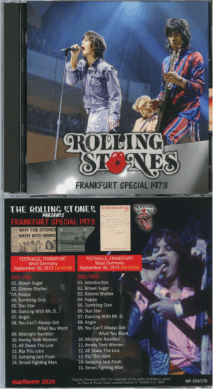 The Rolling Stones - Frankfurt Special 1973 ( 2 CD SET ) ( 2025 MAYFLOWER ) ( Festhalle, Frankfurt, West Germany, September 30th, 1973 1st and 2nd Shows )