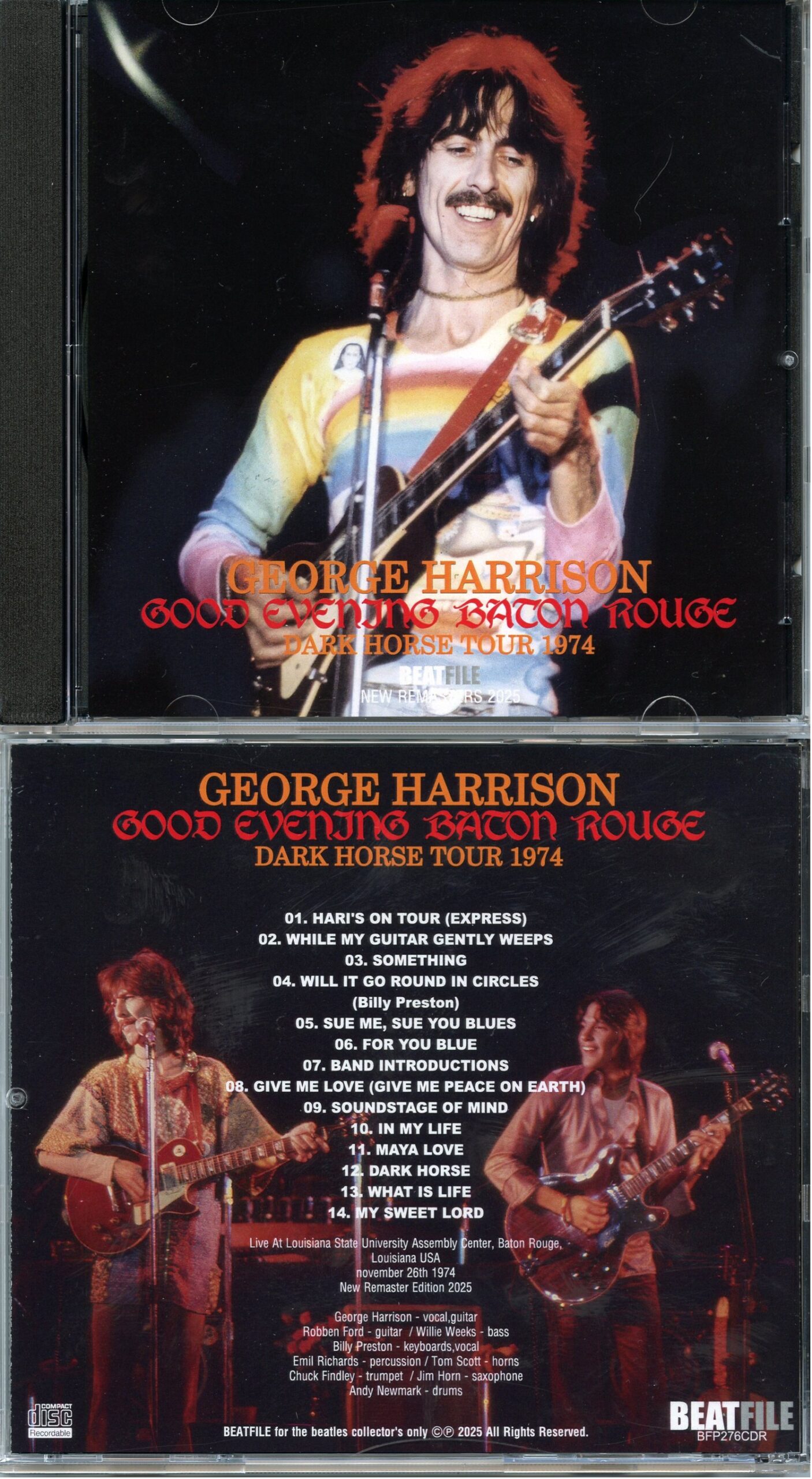 GEORGE HARRISON - Good Evening Baton Rouge ( BEATFILE ) ( Louisiana State University, Baton Rouge, Louisiana, USA, November 26th, 1974 )