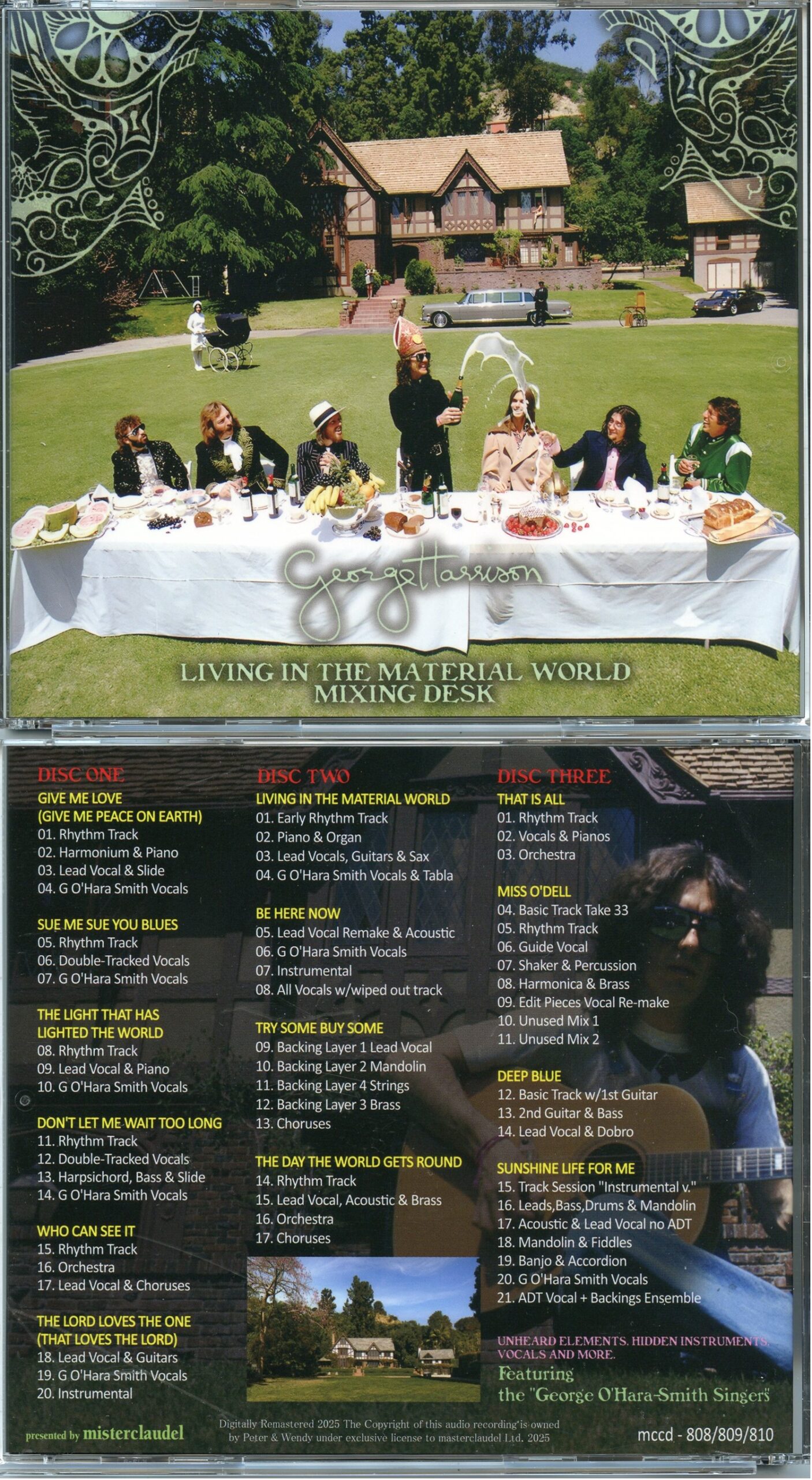 GEORGE HARRISON - Living In The Material World Mixing Desk ( 3 CD SET ) ( 2025 Misterclaudel ) ( Unheard Elements, Hidden Instruments, Vocals Amd More )