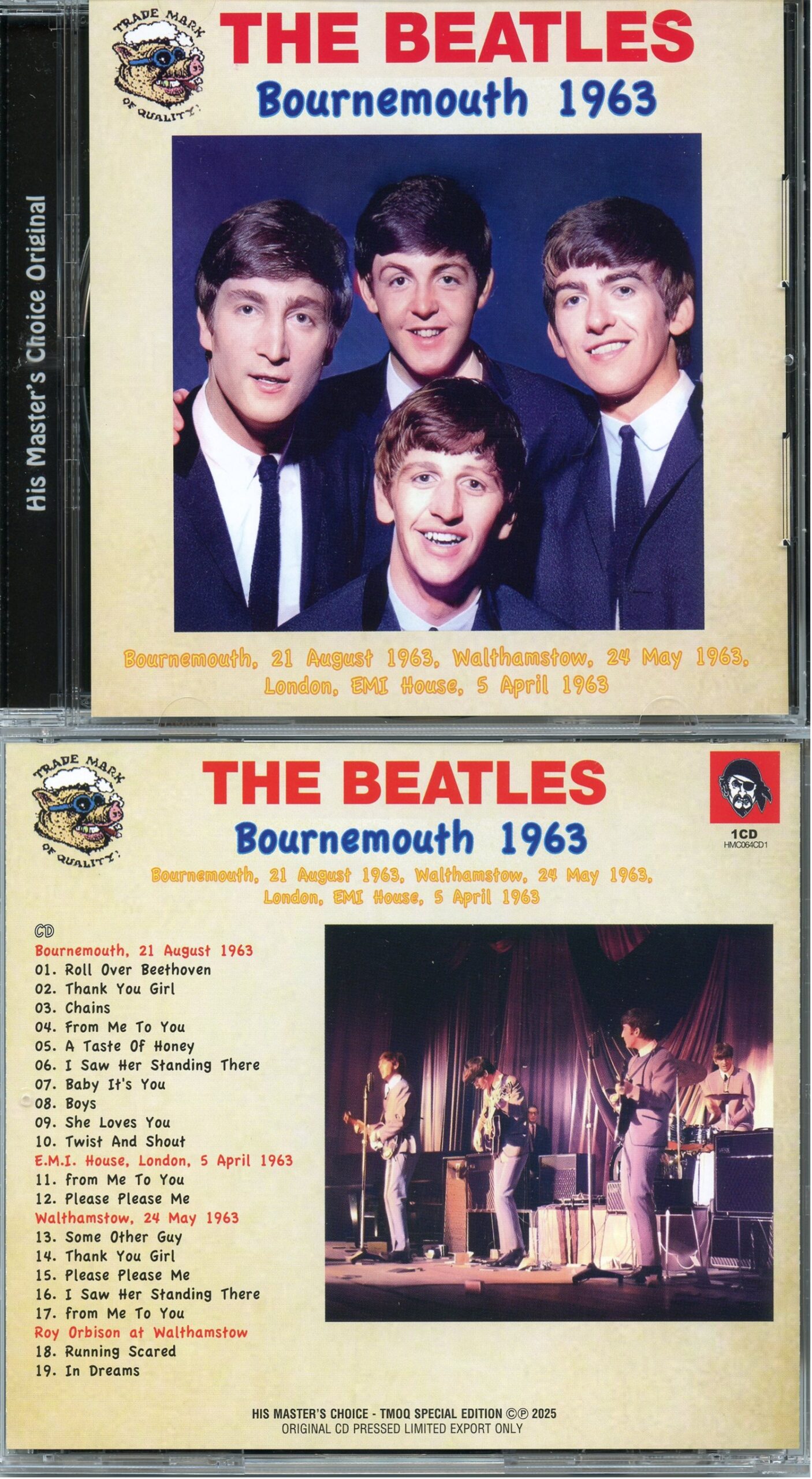 THE BEATLES - Bournemouth 1963 ( His Master's Choice ) ( Bournemouth , August 21st, 1963 plus Walthamstow May 24th, 1963, plus more ... )