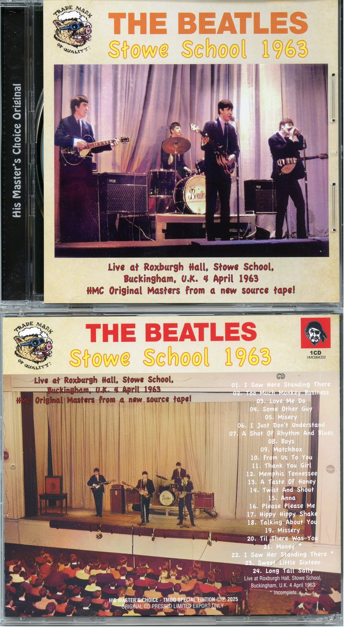 THE BEATLES - Stowe School 1963 ( His Master's Choice ) ( Roxburgh Hall, Stowe School, UK, April 4th 1963 - New Source Tape )