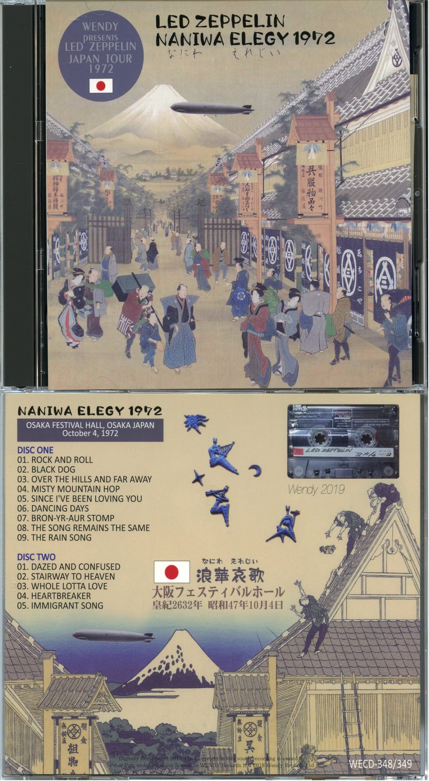 LED ZEPPELIN - Naniwa Elegy 1972 ( 2 CD ) ( WENDY ) ( Osaka Festival Hall, Osaka, Japan, October 4th, 1972 )