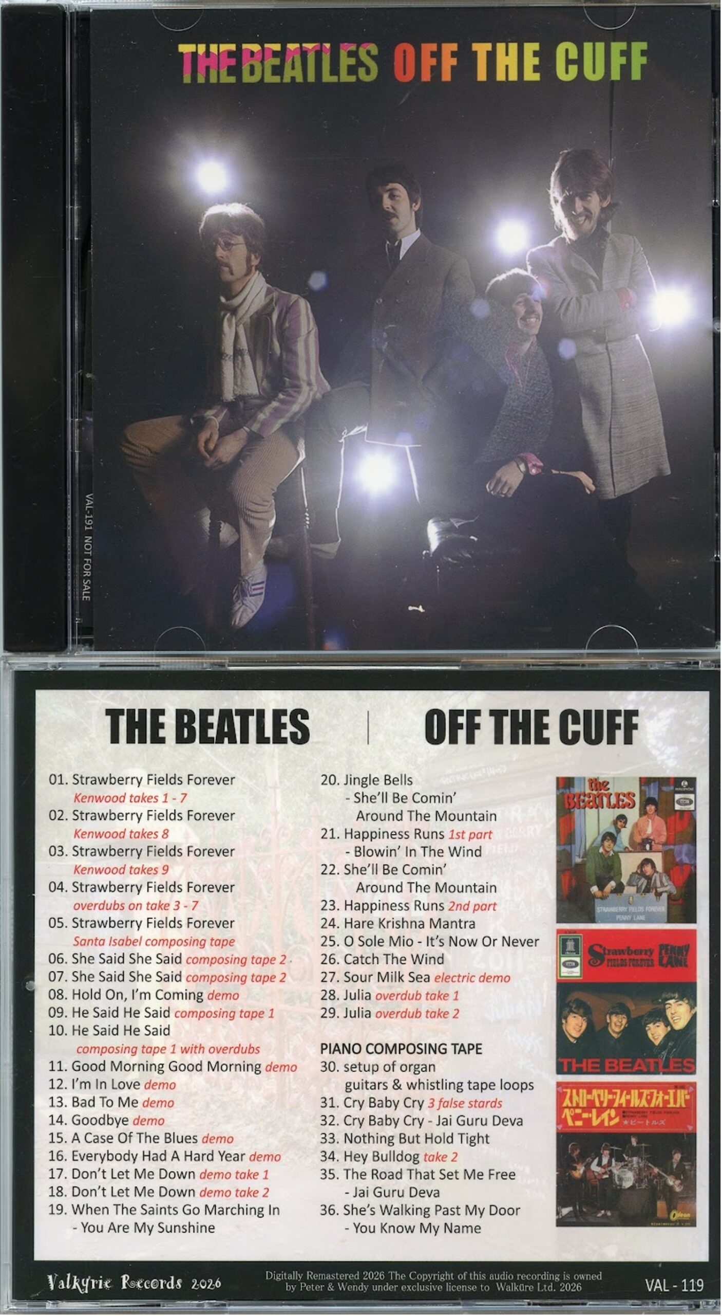THE BEATLES - Off The Cuff ( 2026 Valkyrie ) ( 36 new remastered rare takes )