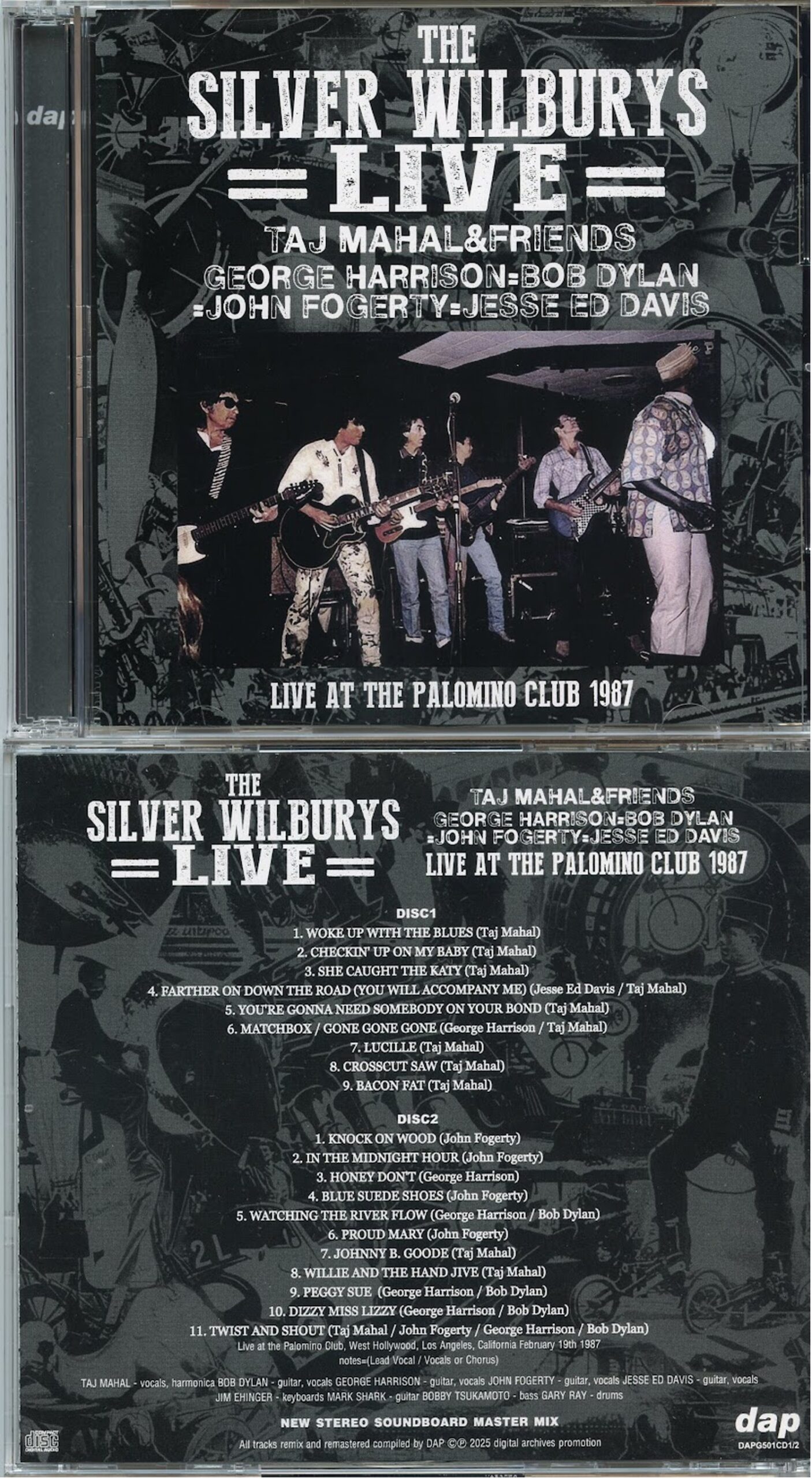 GEORGE HARRISON THE SILVER WILBURYS - The Silver Wilburys LIVE ( 2 CD SET ) ( 2025 DAP ) ( Palomino Club, West Hollywood, CA, USA, February19th, 1987 )