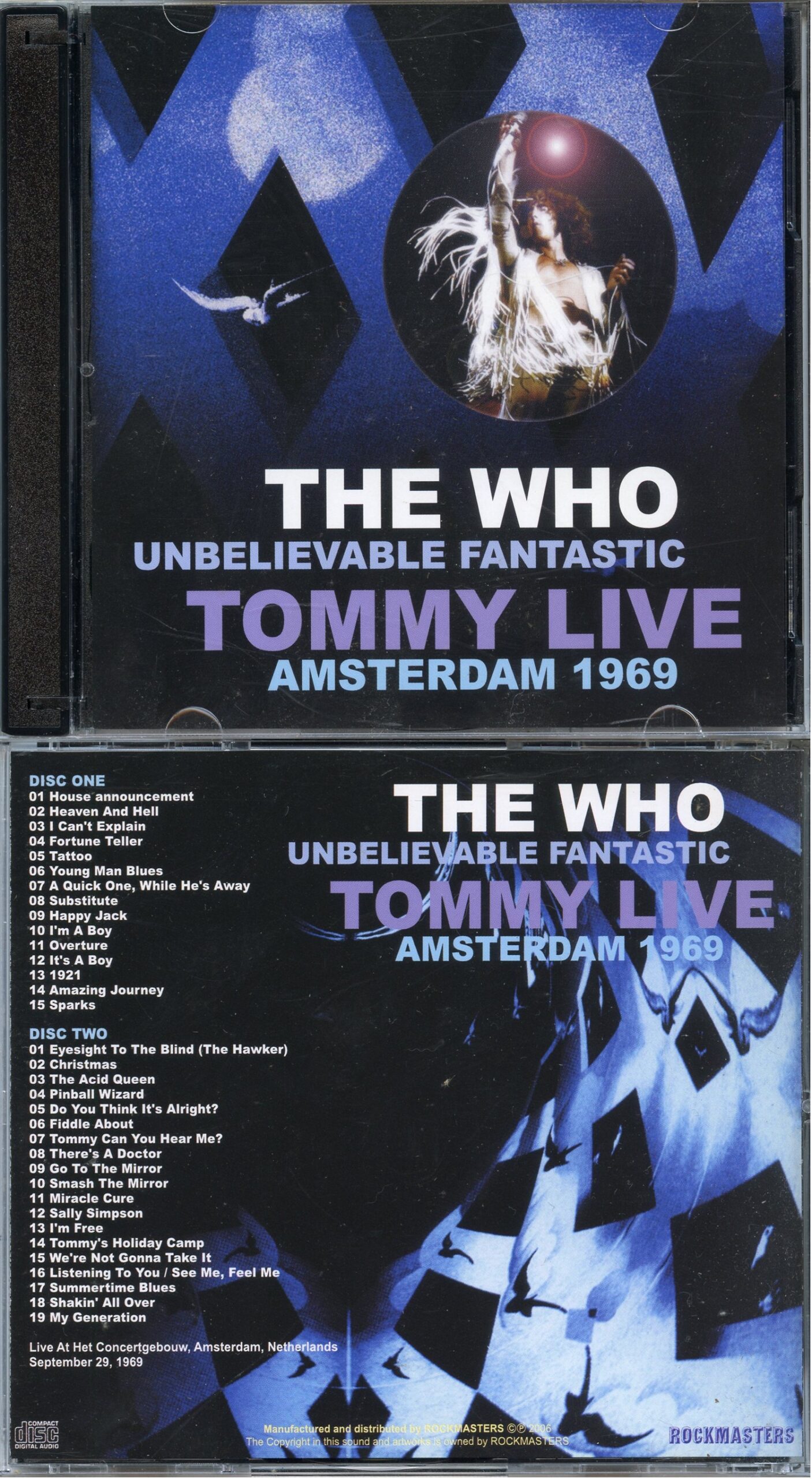THE WHO - Unbeleivable Fantastic Tommy Live Amsterdam 1979 ( 2 CD  ( Concertbow, Amsterdam, Netherlands, September 29th, 1969 )