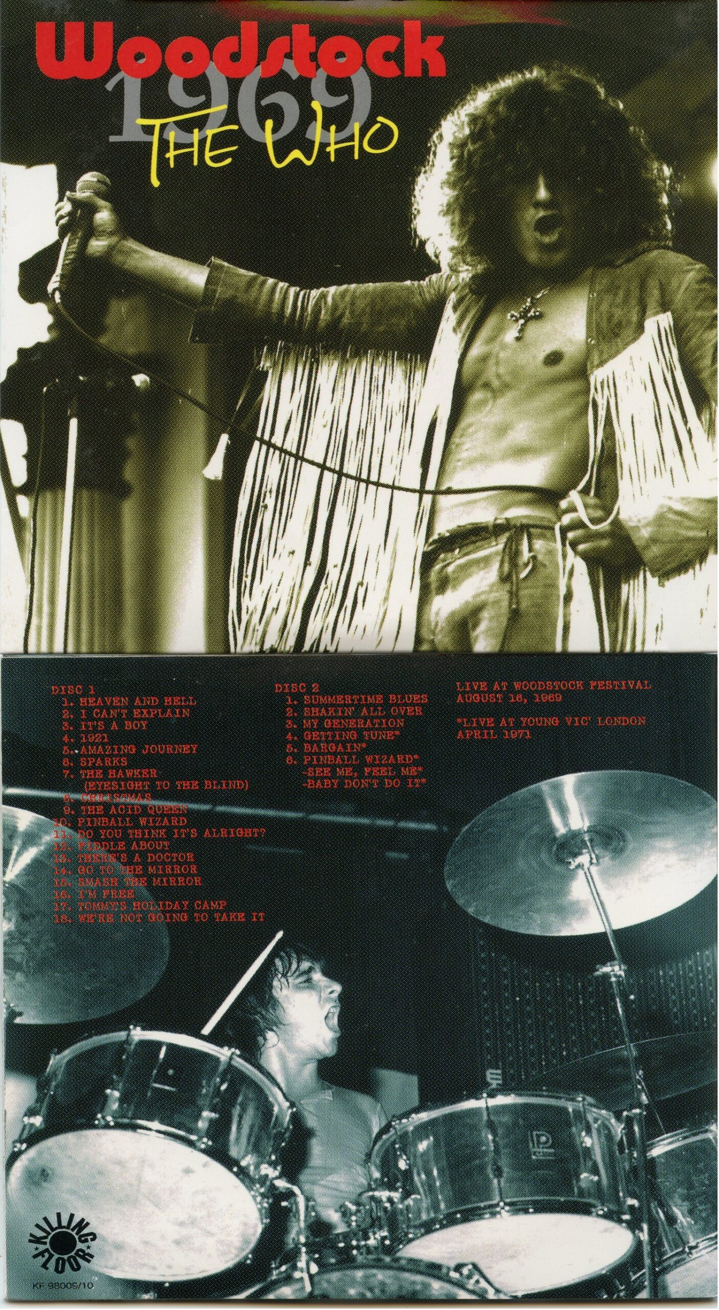 THE WHO - The Violent Side Woodstock 1969 ( 2 CD ) ( Woodstock Festival, August 16th, 1969 plus Bonustracks at Young Vic London, April 1971 )