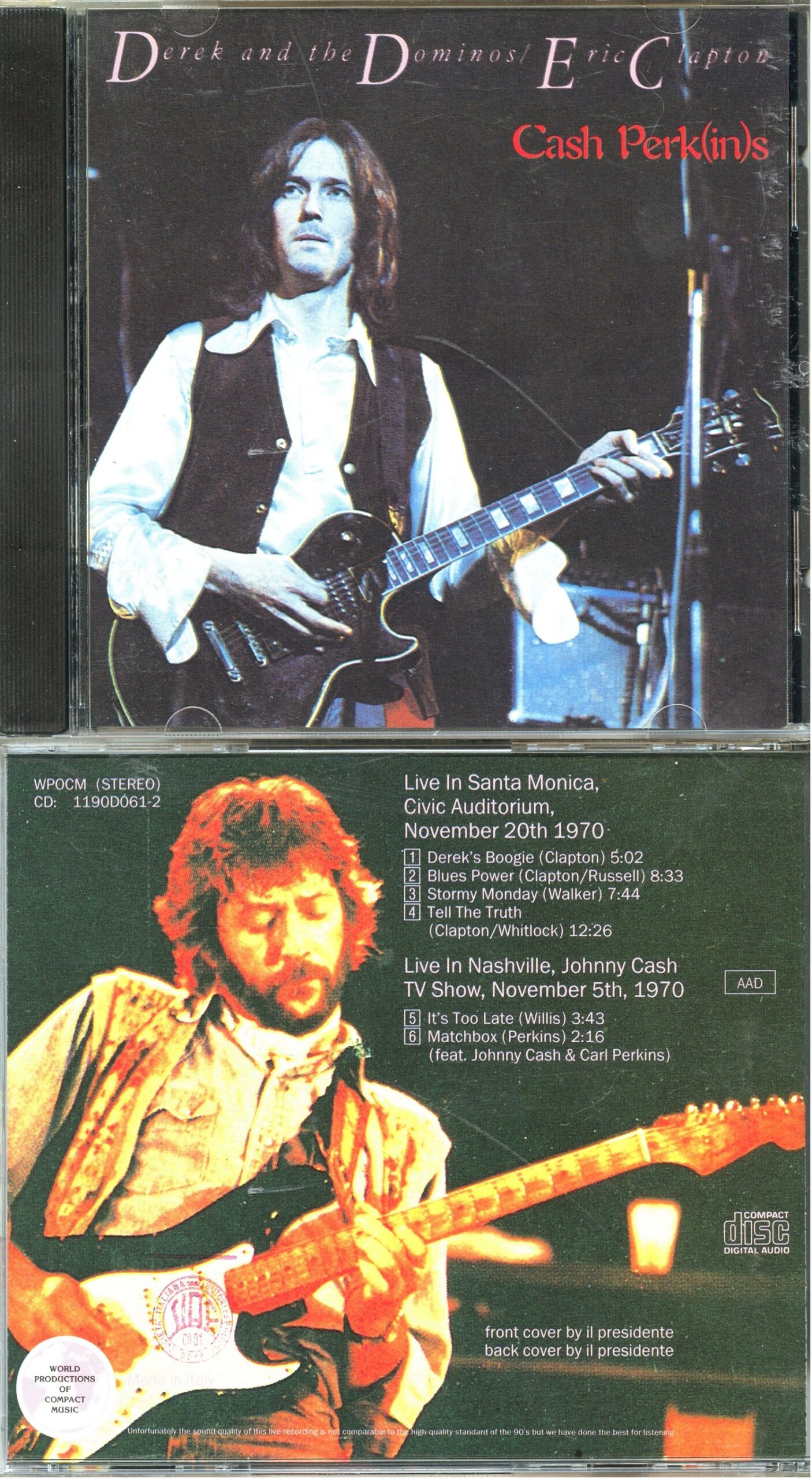 Eric Clapton Derek And The Dominoes - Cash Perks ( WPOCM ) ( Santa Monica, November 20th, 1970 plus Bonus Johnny Cash TV Show November 5th, 1970 )
