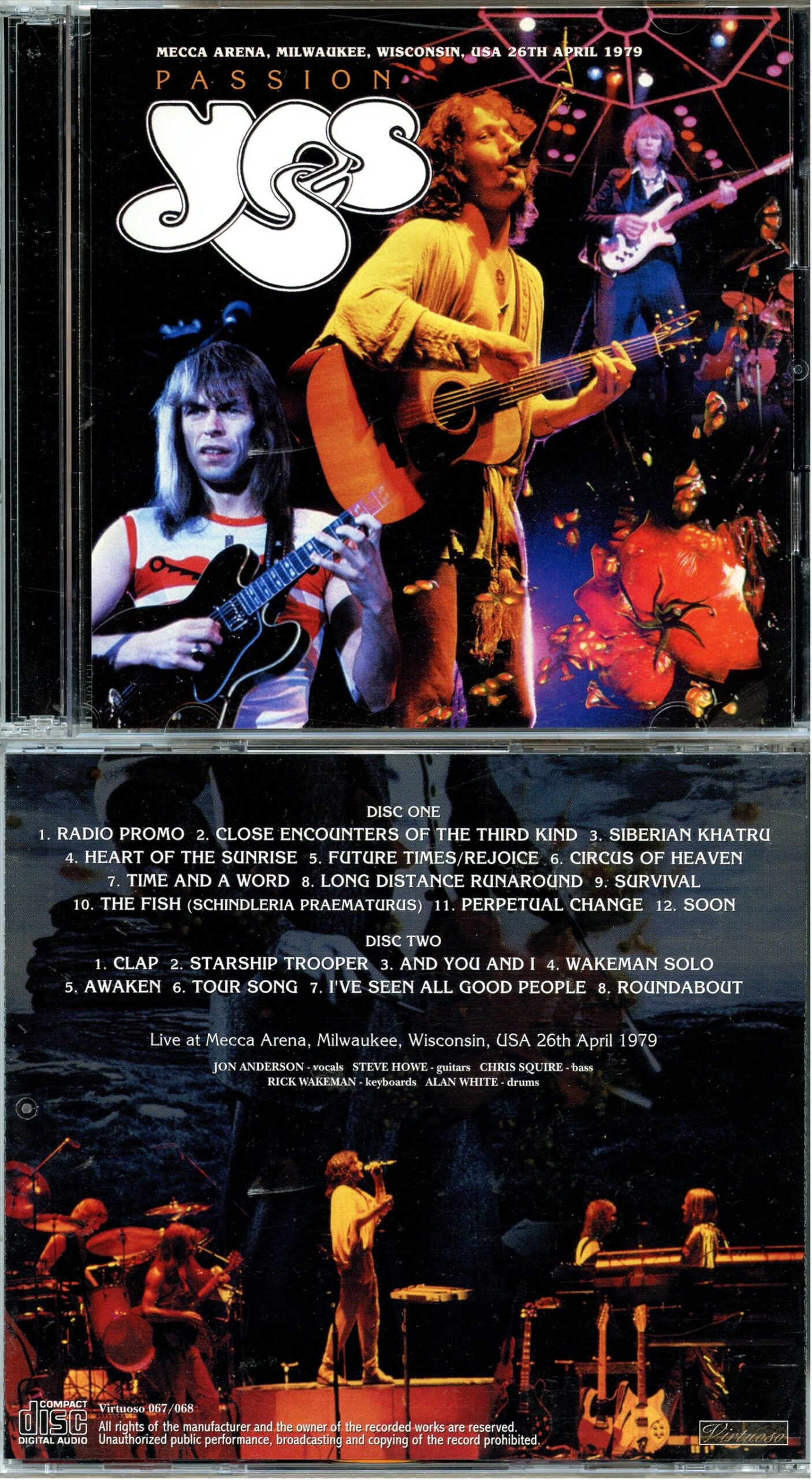 YES - Passion ( 2 CD ) ( Virtuoso ) ( Live at Mecca Arena, Milwaukee, Wisconsin, USA, April 26th, 1979 )