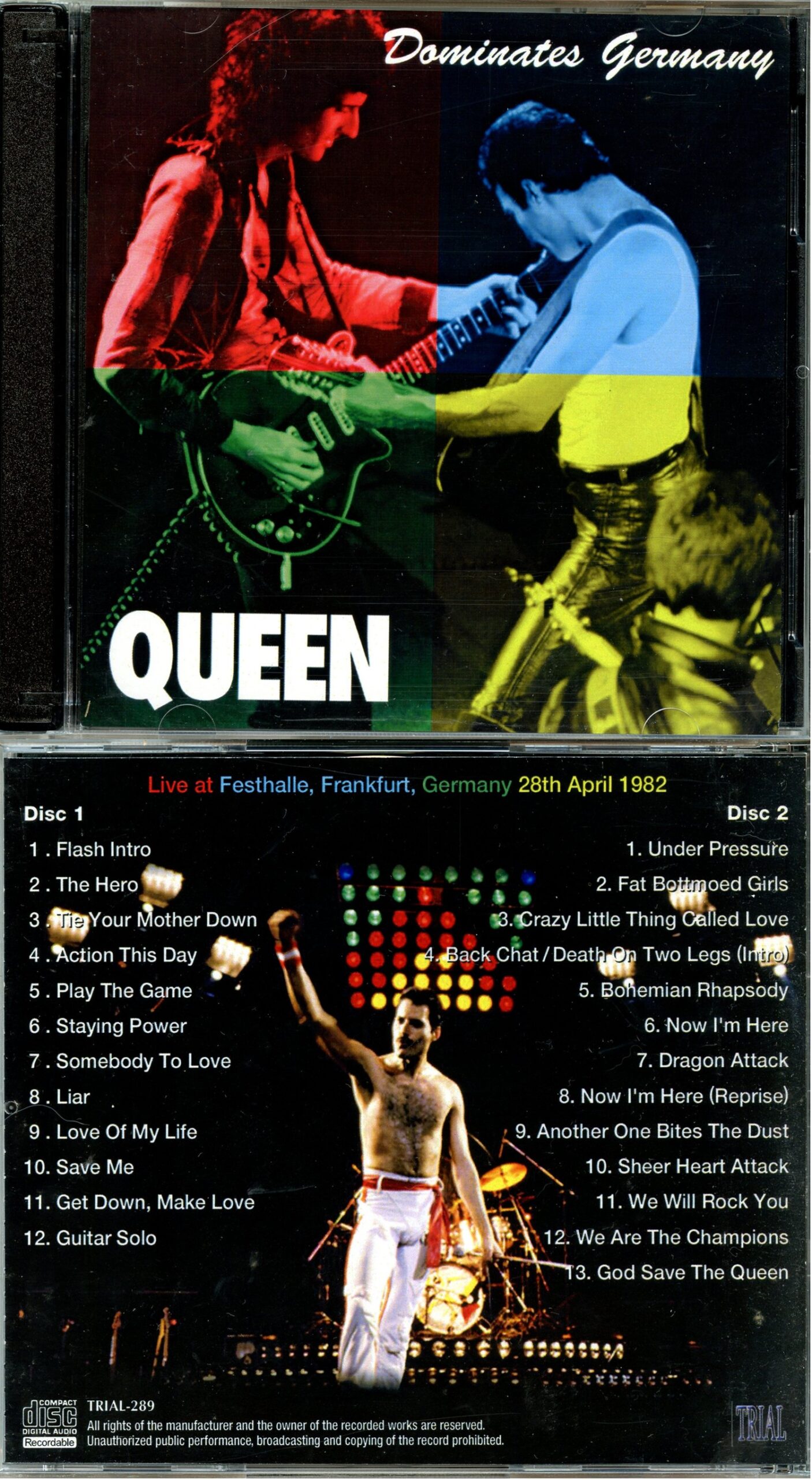 QUEEN - Dominates Germany ( 2 CD ) ( TRIAL ) ( Festhalle, Frankfurt, Germany, April 28th, 1982 )