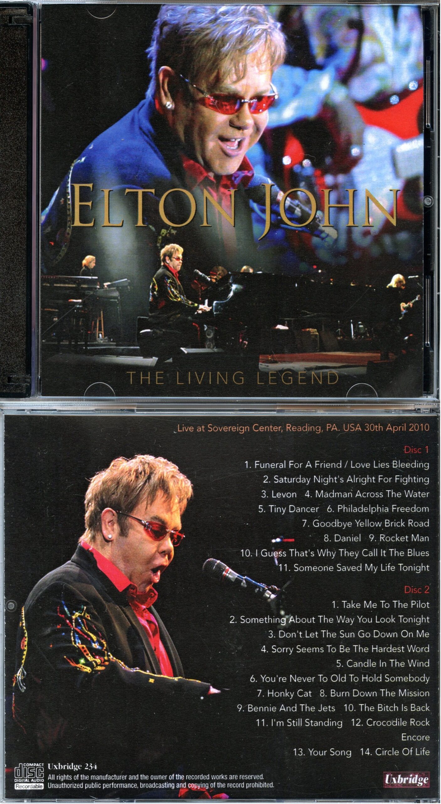 Elton John - The Living Legend ( 2 CD ) ( Uxbridge ) ( Sovereign Center, Reading, PA, USA, April 30th, 2010 )