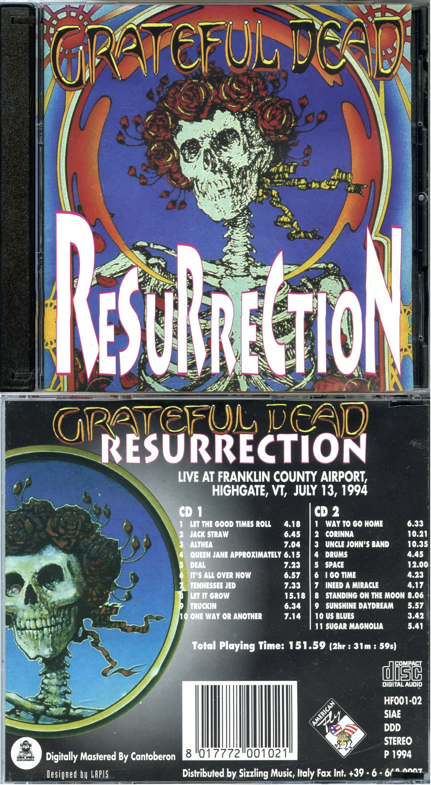 Grateful Dead - Resurrection ( 2 CD ) ( Franklin County Airport, Highgate, VT, USA, July 13th, 1994 )