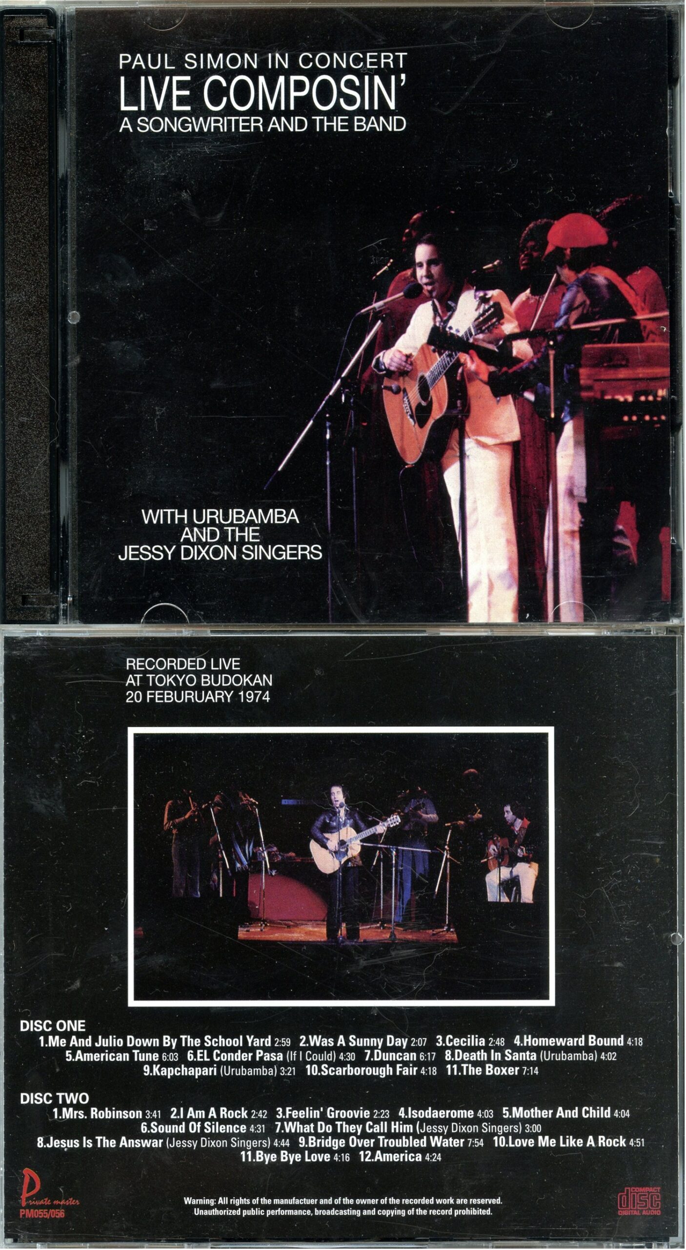 Simon And Garfunkel Paul Simon - Live Composin' ( 2 CD ) ( Tokyo Budokan, Tokyo, Japan, Febreuary 20th, 1974 )