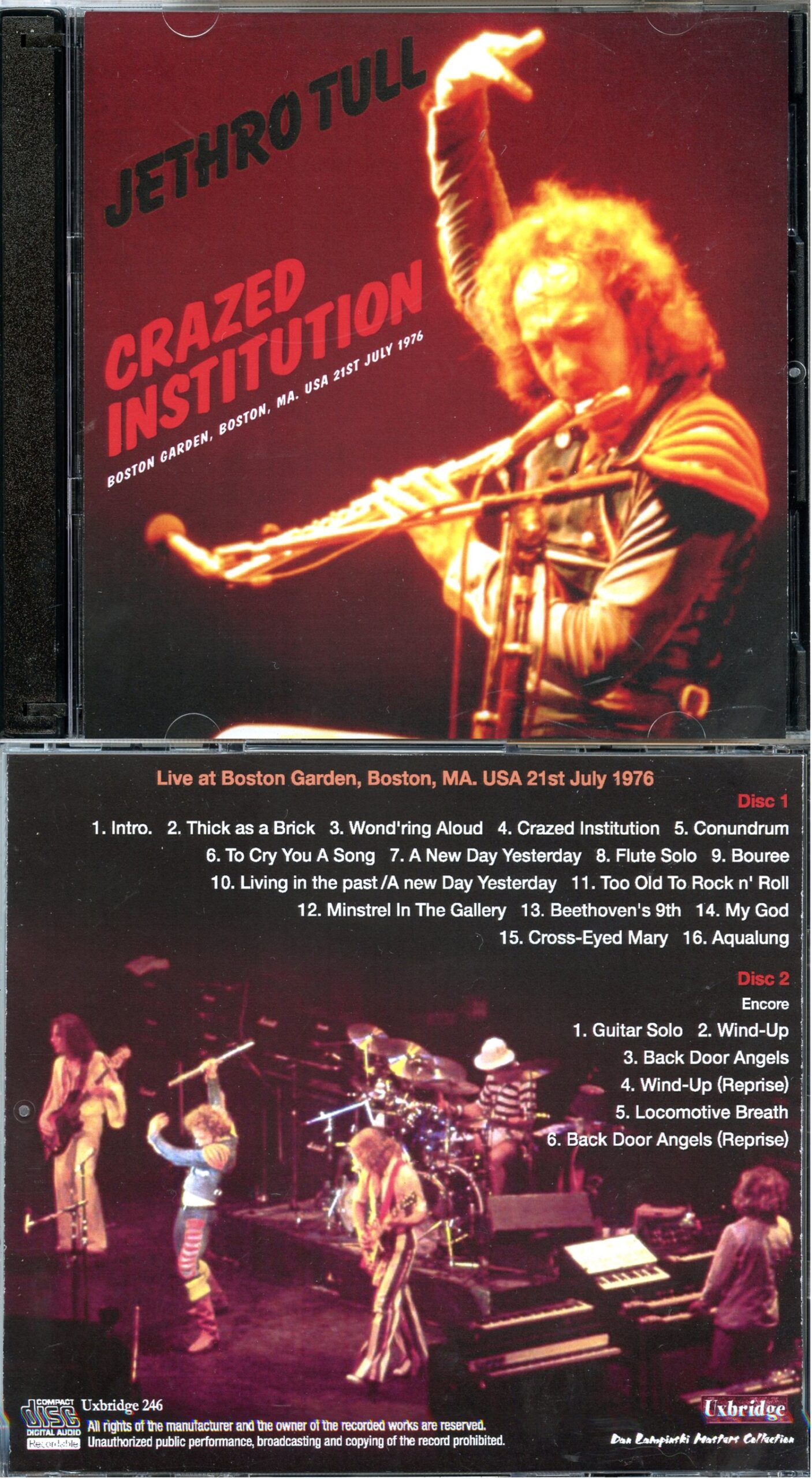 Jethro Tull - Crazed Institution ( 2 CD ) ( Boston Garden, Boston, MA, USA, July 21st 1976 )